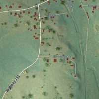 Second close-up of the map of Athens, Louisiana print showing more streets and buildings