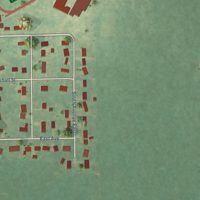 Second close-up of the map of Athens, Michigan print showing more streets and buildings