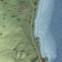 Second close-up of the map of Atka, Alaska print showing more streets and buildings