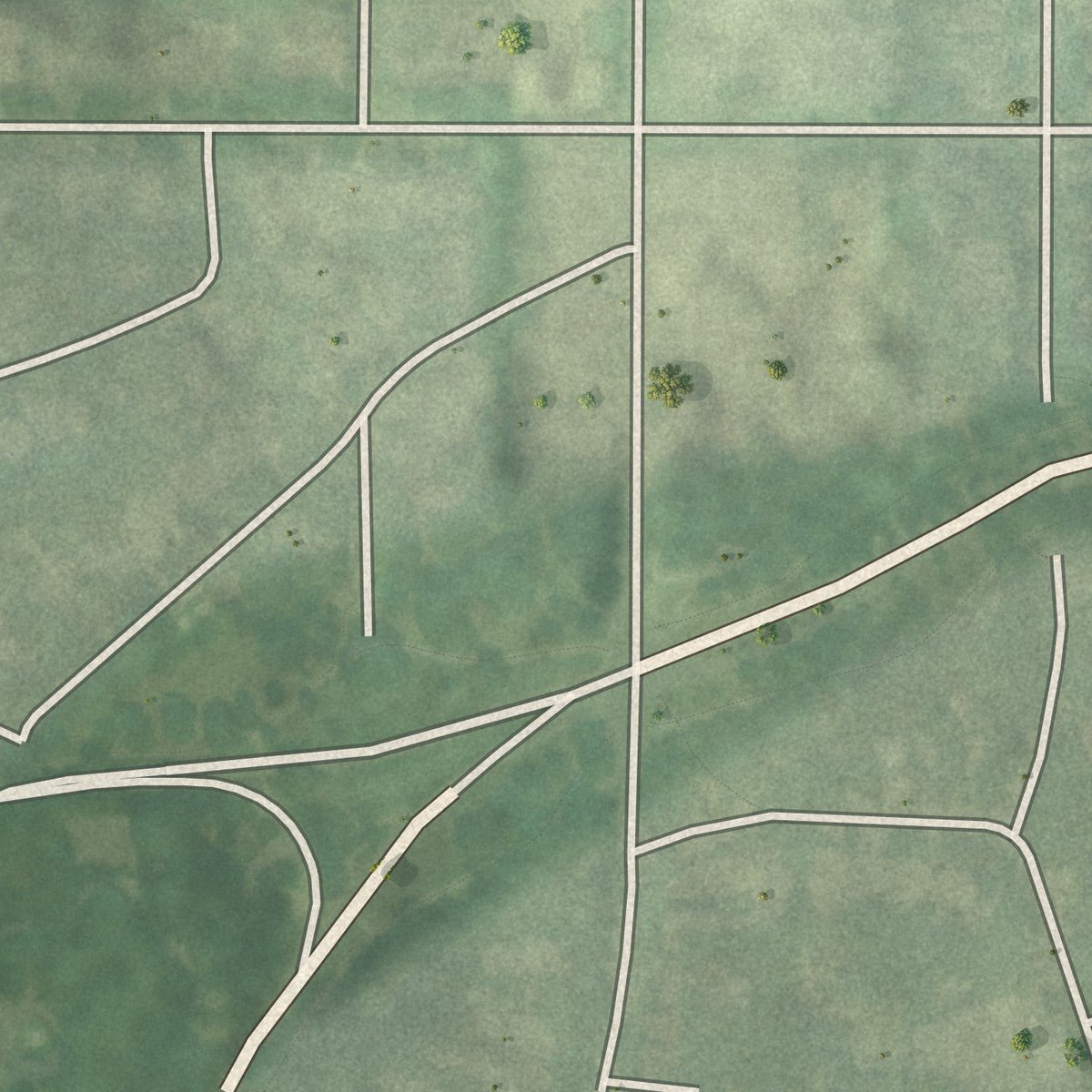 Second close-up of the map of Atkins Park, Georgia print showing more streets and buildings