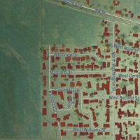 Second close-up of the map of Atkinson, Illinois print showing more streets and buildings