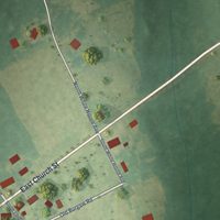 Second close-up of the map of Atkinson, North Carolina print showing more streets and buildings