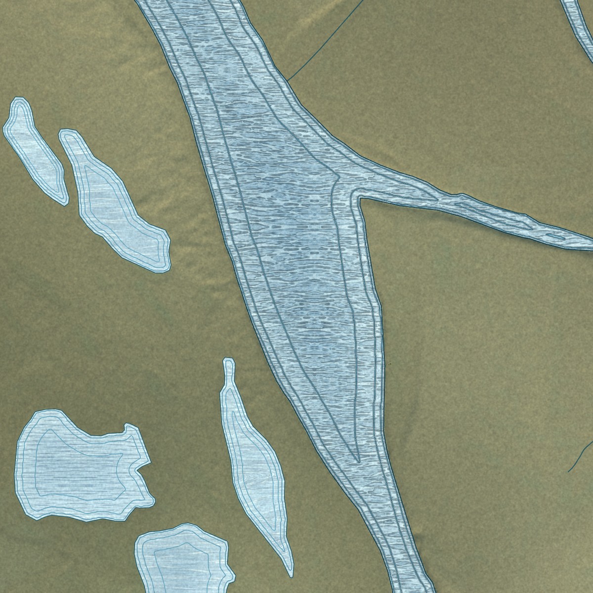 Second close-up of the map of Atqasuk, Alaska print showing more streets and buildings