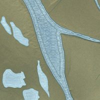 Second close-up of the map of Atqasuk, Alaska print showing more streets and buildings