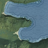 Second close-up of the map of Attu Station, Alaska print showing more streets and buildings
