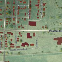 Second close-up of the map of Atwater, Minnesota print showing more streets and buildings