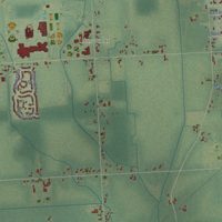 Second close-up of the map of Augusta, Washtenaw County, Michigan print showing more streets and buildings