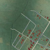 Second close-up of the map of Aulander, North Carolina print showing more streets and buildings