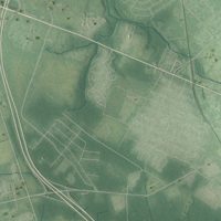 Second close-up of the map of Aura, New Jersey print showing more streets and buildings