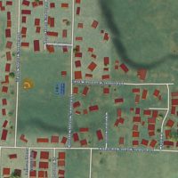 Second close-up of the map of Aurora, Oregon print showing more streets and buildings
