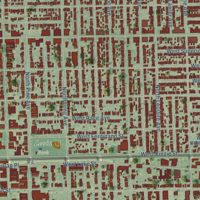 Second close-up of the map of Austin, Illinois print showing more streets and buildings