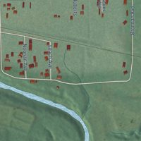 Second close-up of the map of Avant, Oklahoma print showing more streets and buildings