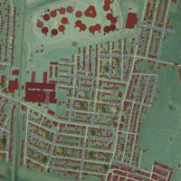 Second close-up of the map of Avenel, New Jersey print showing more streets and buildings