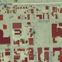 Second close-up of the map of Avenues West, Wisconsin print showing more streets and buildings