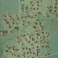 Second close-up of the map of Aviston, Illinois print showing more streets and buildings