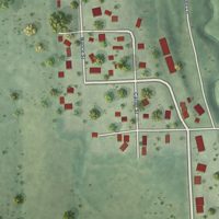 Second close-up of the map of Avoca, Nebraska print showing more streets and buildings