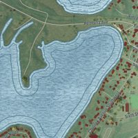 Second close-up of the map of Avon, Minnesota print showing more streets and buildings