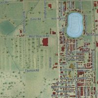 Second close-up of the map of Avon Park, Florida print showing more streets and buildings