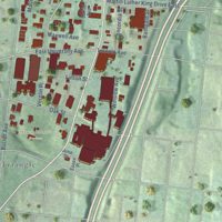 Second close-up of the map of Avondale, Cincinnati, Ohio print showing more streets and buildings