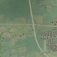 Second close-up of the map of Ayden, North Carolina print showing more streets and buildings