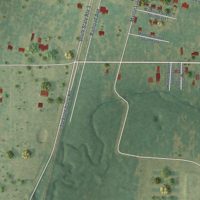 Second close-up of the map of Baconton, Georgia print showing more streets and buildings