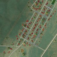 Second close-up of the map of Badger, Minnesota print showing more streets and buildings