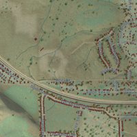 Second close-up of the map of Badger, Washington print showing more streets and buildings