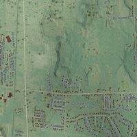 Second close-up of the map of Bagley, Michigan print showing more streets and buildings