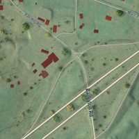 Second close-up of the map of Baileyton, Tennessee print showing more streets and buildings