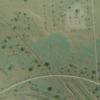 Second close-up of the map of Bainville, Montana print showing more streets and buildings