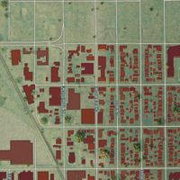 Second close-up of the map of Baker, Colorado print showing more streets and buildings