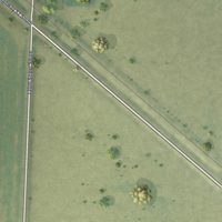 Second close-up of the map of Baker, Minnesota print showing more streets and buildings