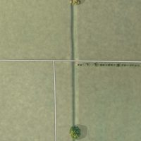 Second close-up of the map of Baker, Missouri print showing more streets and buildings