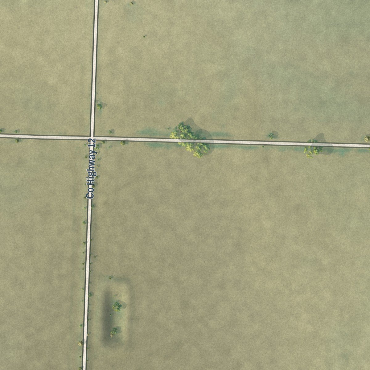 Second close-up of the map of Baker, Oklahoma print showing more streets and buildings