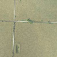 Second close-up of the map of Baker, Oklahoma print showing more streets and buildings