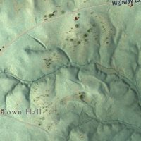 Second close-up of the map of Bakerhill, Alabama print showing more streets and buildings