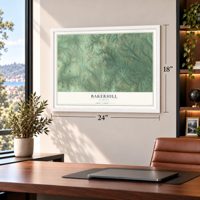 Bakerhill, Alabama map, 18 x 24 inch print in a white frame in a home office