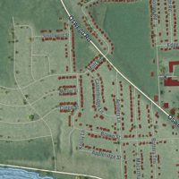 Second close-up of the map of Baldwinsville, New York print showing more streets and buildings