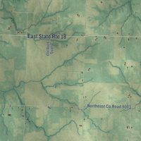 Second close-up of the map of Ballard, Missouri print showing more streets and buildings