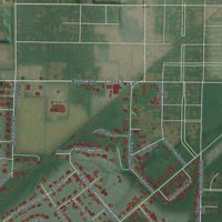Second close-up of the map of Ballville, Ohio print showing more streets and buildings