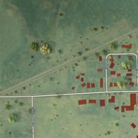Second close-up of the map of Bancroft, Michigan print showing more streets and buildings