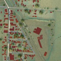Second close-up of the map of Banks, Oregon print showing more streets and buildings