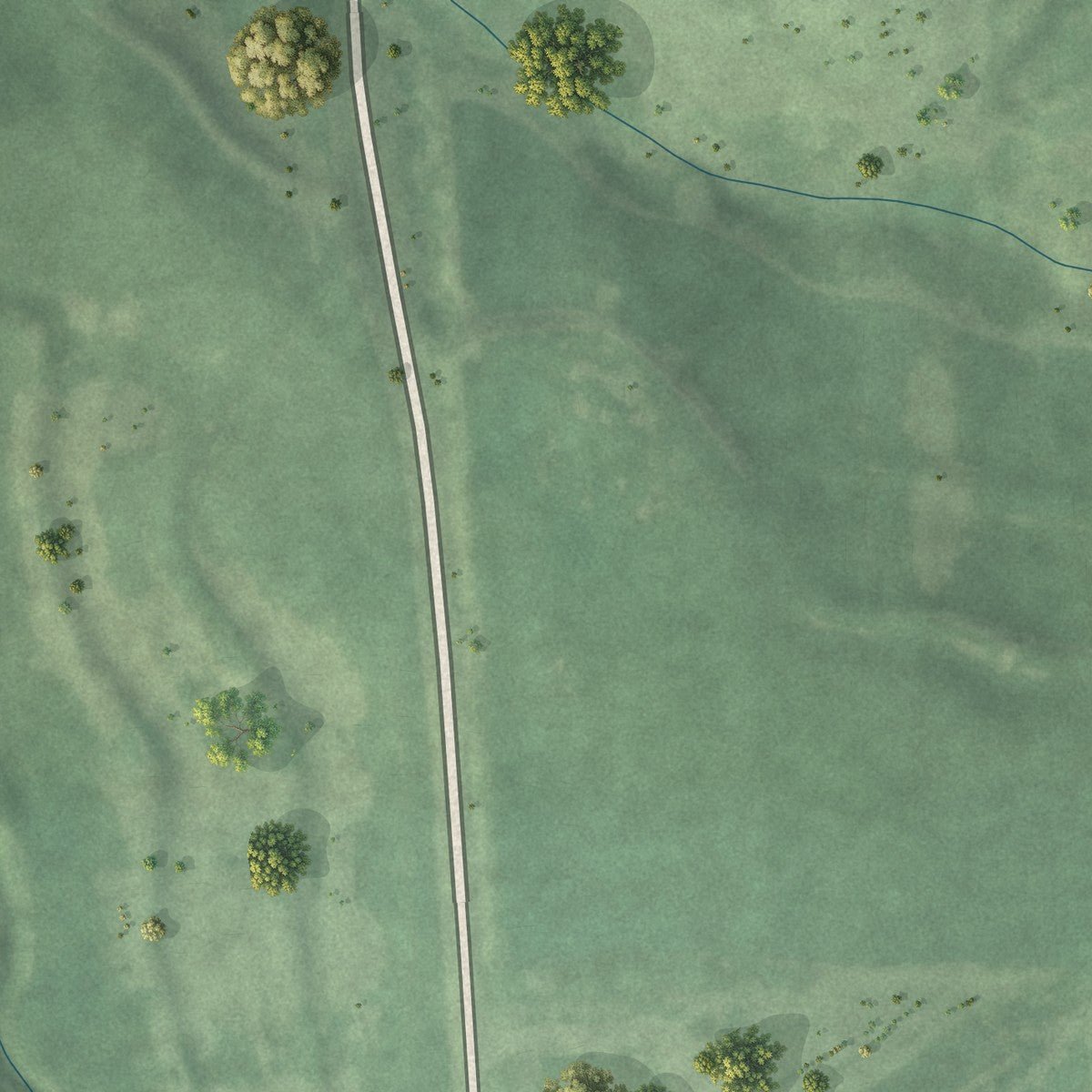 Second close-up of the map of Barada, Nebraska print showing more streets and buildings