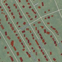 Second close-up of the map of Barbourmeade, Kentucky print showing more streets and buildings