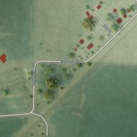 Second close-up of the map of Bardolph, Illinois print showing more streets and buildings
