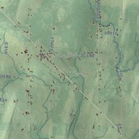Second close-up of the map of Bark River, Michigan print showing more streets and buildings