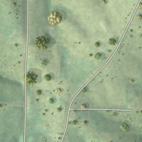 Second close-up of the map of Barnard, Missouri print showing more streets and buildings