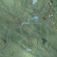 Second close-up of the map of Barnstead, New Hampshire print showing more streets and buildings