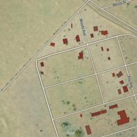 Second close-up of the map of Barstow, Texas print showing more streets and buildings