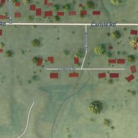Second close-up of the map of Bartelso, Illinois print showing more streets and buildings